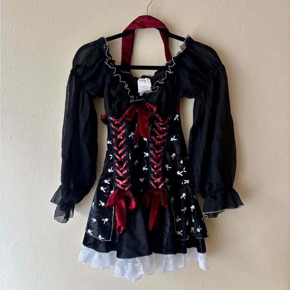 Secret Wishes Women's Playboy Swashbuckler Sexy Pirate Costume, Black, Small